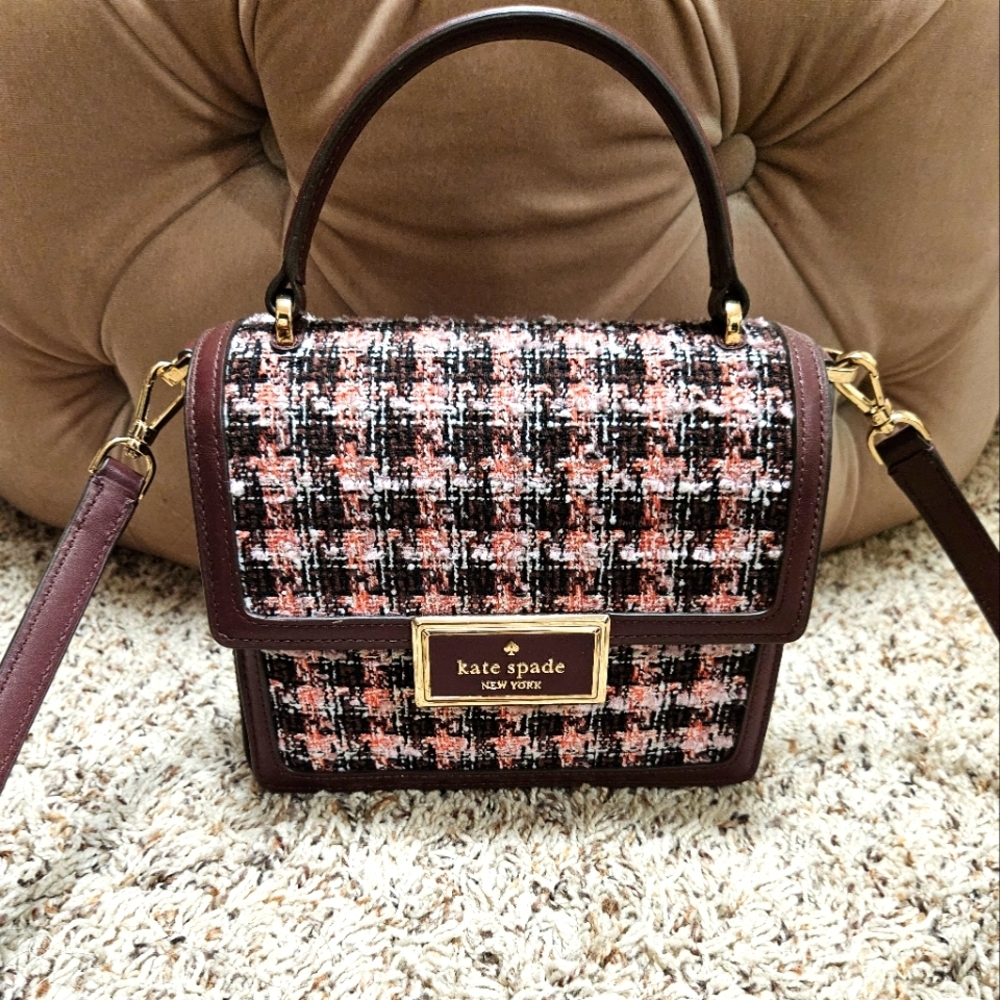 Kate ♠️ Spade  Reegan Top Handle Tweed Crossbody